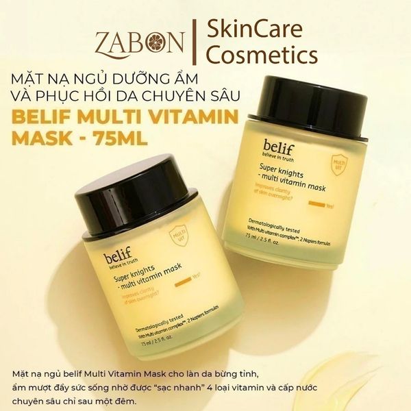Mặt nạ ngủ dưỡng ẩm và phục hồi da chuyên sâu Belif Multi Vitamin Mask 75ml