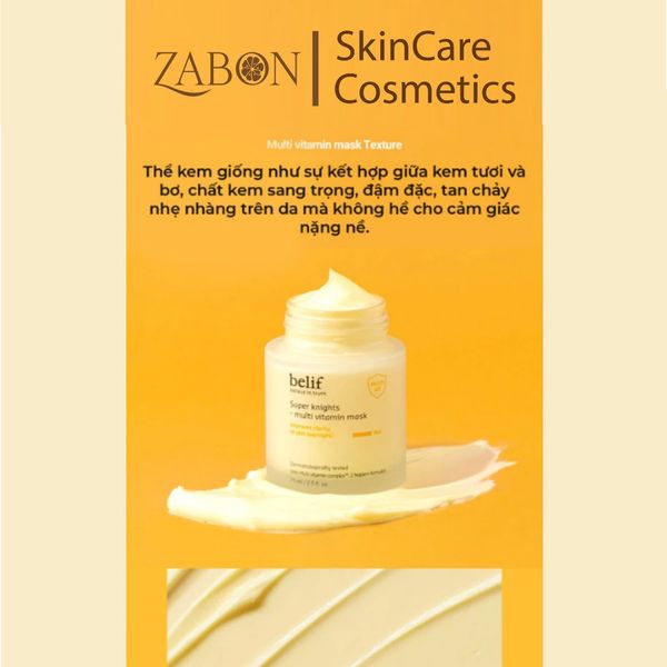 Mặt nạ ngủ dưỡng ẩm và phục hồi da chuyên sâu Belif Multi Vitamin Mask 75ml