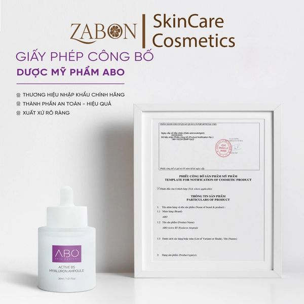 Serum HA B5 ABO - Tinh chất giúp cấp ẩm, sáng da, phục hồi da và chống lão hóa 30ml