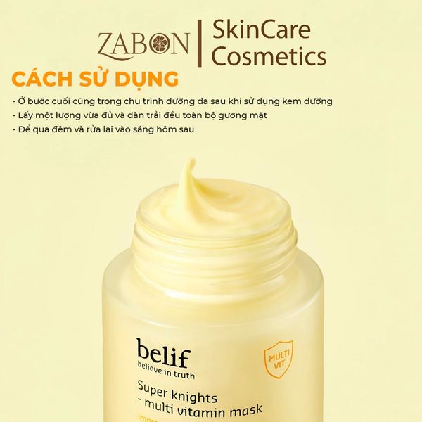 Mặt nạ ngủ dưỡng ẩm và phục hồi da chuyên sâu Belif Multi Vitamin Mask 75ml