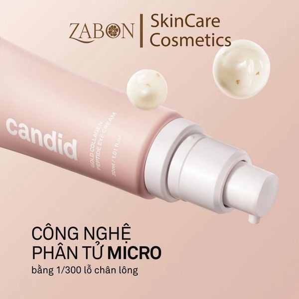 Kem Dưỡng 2 Trong 1 Cho Mắt Và Mặt - Candid Gold Collagen Peptide 30ml