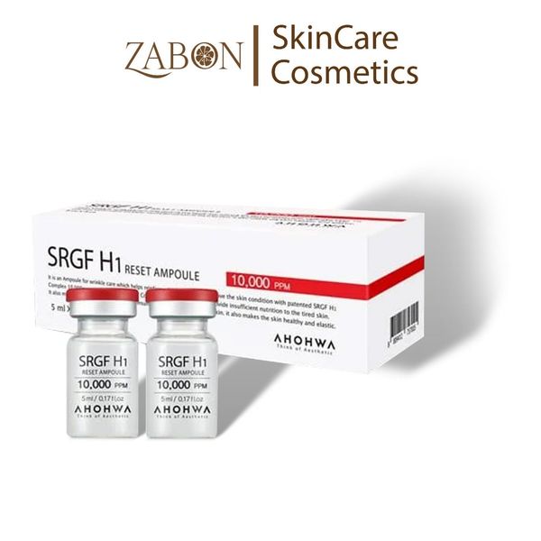 Tế bào gốc tái tạo - phục hồi đa tầng Ahohwa SRGF H1 Reset Ampoule (Hộp 8 lọ x 5 ml)