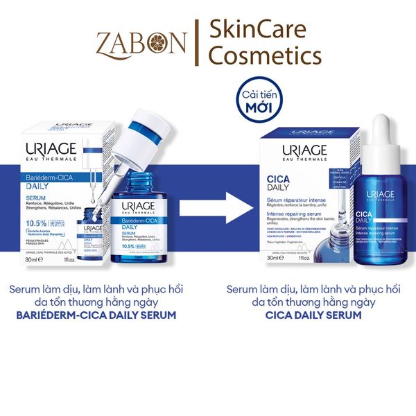 Serum làm dịu, làm lành và phục hồi da tổn thương hằng ngày URIAGE CICA DAILY SERUM 30ml