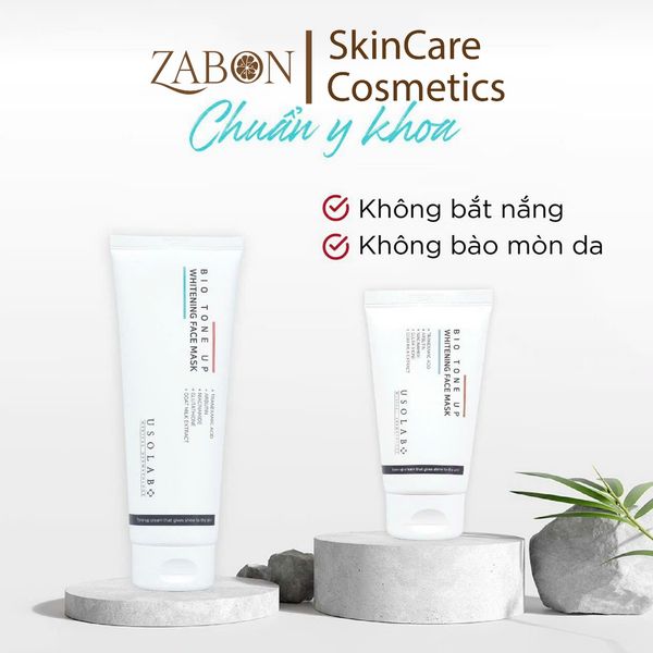 Kem ủ trắng mặt Usolab Bio Tone Up Whitening Face Mask Giúp sáng da, cải thiện sắc tố 50ml