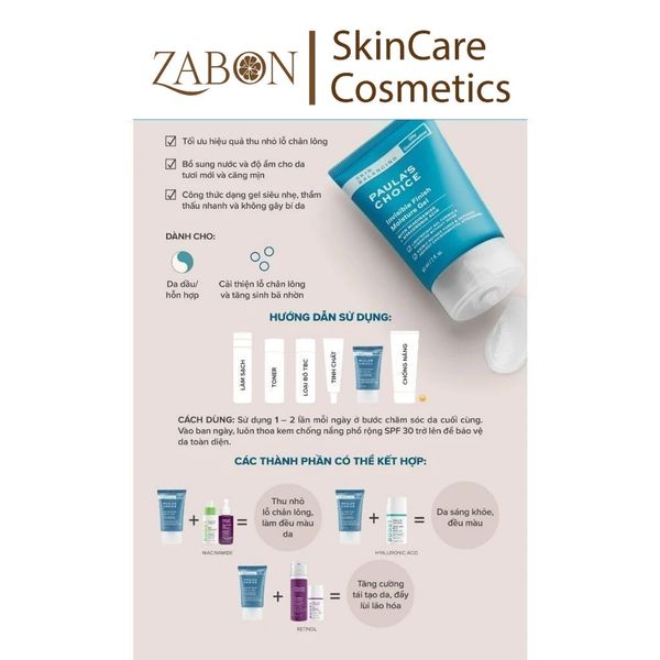 Kem dưỡng ẩm kiểm soát dầu Paula’s Choice Invisible Finish Moisture 60ml