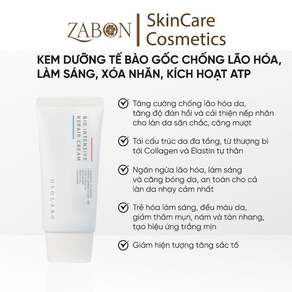 Kem dưỡng tế bào gốc Usolab Bio Renaturation Repair Cream 50ml