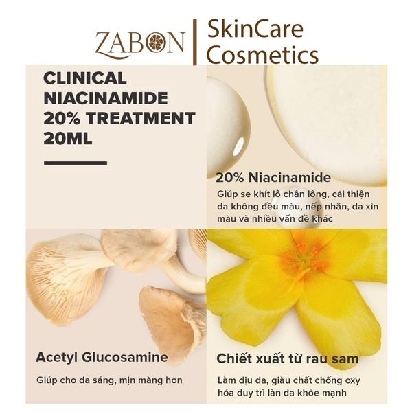 Tinh chất se khít lỗ chân lông và làm mờ thâm mụn Paula's Choice Niacinamide 20% Treatment 20ml