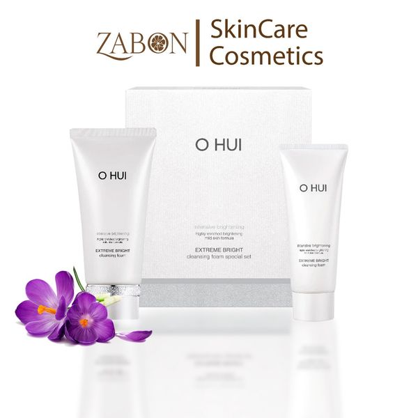 Sữa rửa mặt dưỡng trắng OHUI Extreme Bright Cleansing Foam 160ml + 100ml