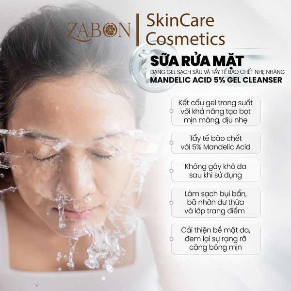 Sữa rửa mặt dạng gel sạch sâu và tẩy tế bào chết nhẹ nhàng MD CARE Mandelic Acid 5% Gel Cleanser 200ml