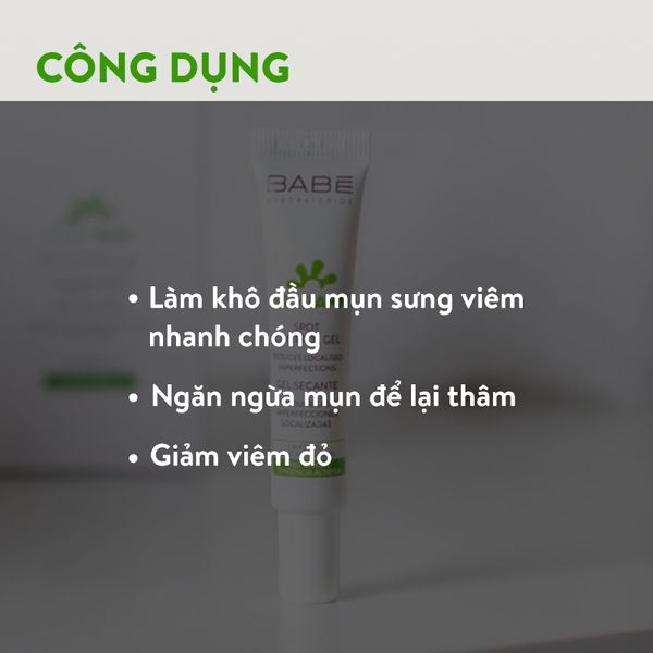 Gel chấm mụn Babe Stop AKN Spot Control Gel 8ml