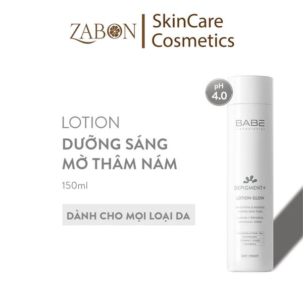Lotion BABE DEPIGMENT+ Lotion Glow dưỡng sáng và làm mờ vết thâm nám 150ml