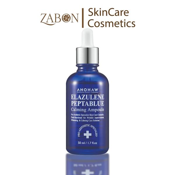 Tinh chất phục hồi, trẻ hóa tế bào sinh học Ahohwa Elazulene Peptablue Calming Ampoule 50ml