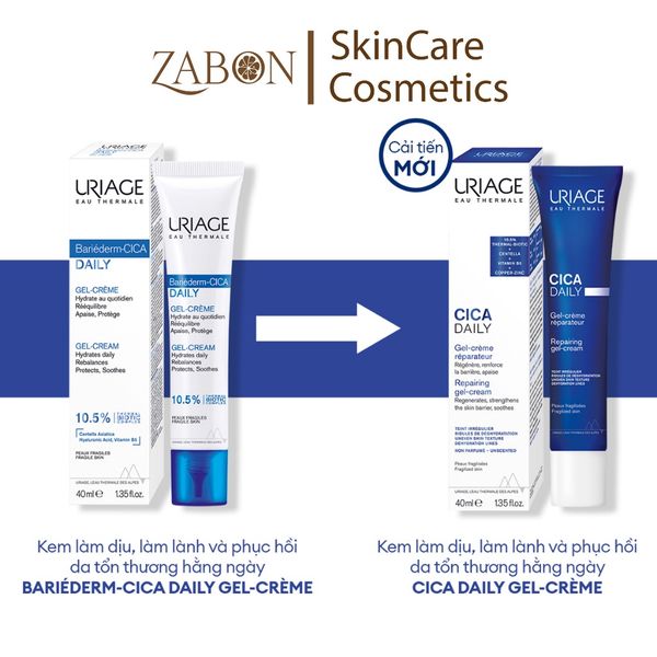 Kem làm dịu và phục hồi da tổn thương hằng ngày URIAGE BARIÉDERM CICA DAILY GEL CREAM 40ml
