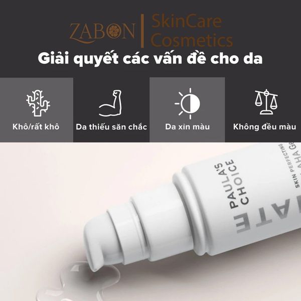 Gel loại bỏ tế bào chết làm sáng và mịn da Paula's Choice Skin Perfecting 8% AHA Gel Exfoliant 100ml