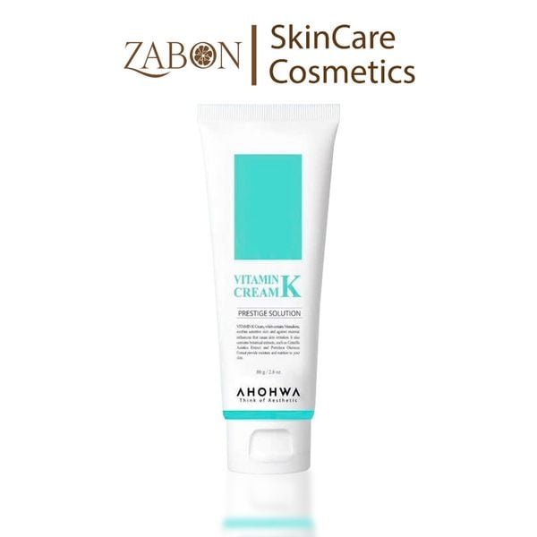 Kem dưỡng phục hồi Ahohwa Vitamin K Cream 80g - Phục hồi da mỏng đỏ, giãn mao mạch, làm dịu da