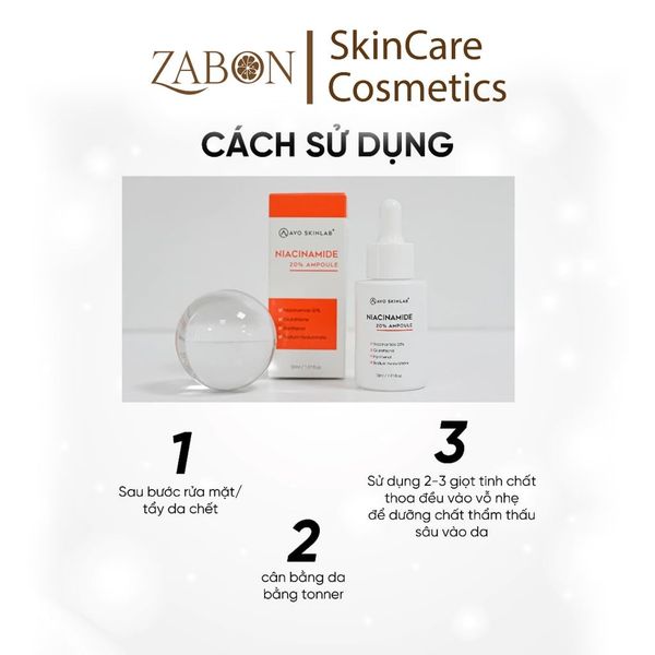 Serum niacinamide 20% AVO - Giúp cấp ẩm, sáng da, giảm thâm và chống lão hóa 30ml