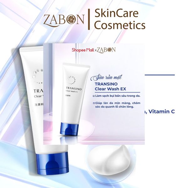 Sữa rửa mặt TRANSINO Clear Wash EX 100g
