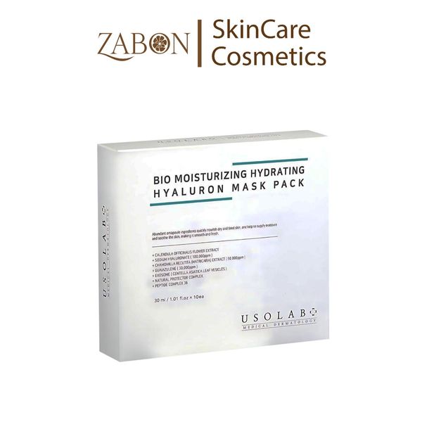 Mặt nạ HYALURONIC cấp nước USOLAB BIO MOISTURIZING HYDRATING HYALURON MASK PACK 1 Hộp