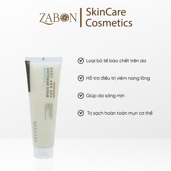 Kem tẩy tế bào chết BODY AND SPA USOLAB WHITENING SCRUB 200ml