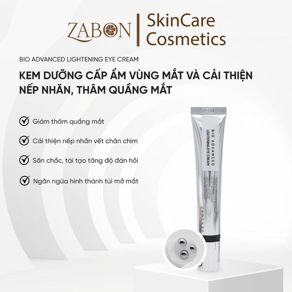 Kem mắt lightening eye cream USOLAB - Giúp cải thiện nếp nhăn và giảm thâm quầng mắt 25ml