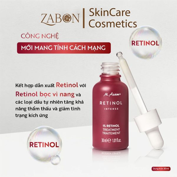 Tinh chất hỗ trợ ngăn ngừa lão hóa M. Asam Retinol Intense 1% Retinol Treatment 30ml