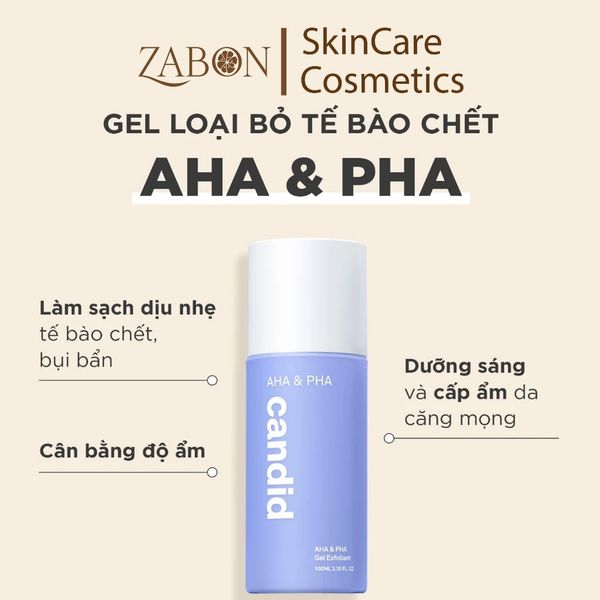 Hoạt Chất Candid AHA & PHA Tẩy Tế Bào Chết & Làm Mịn Da Gel Exfoliant 100ml
