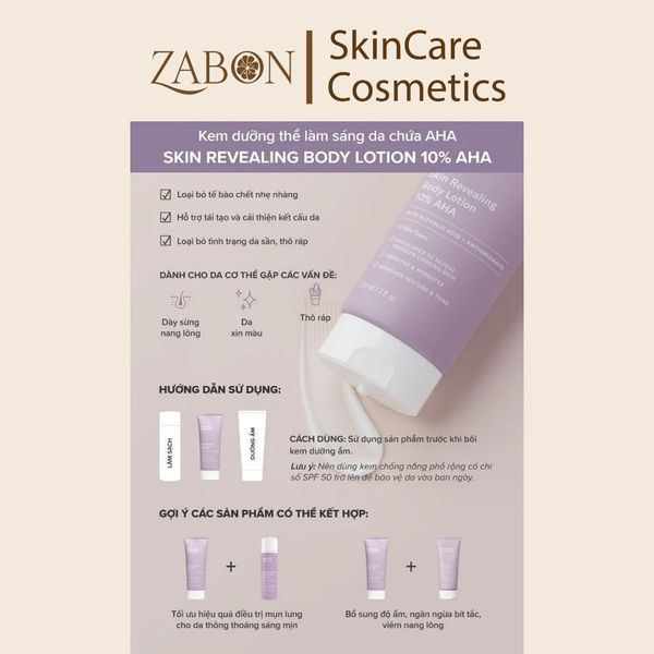 Kem dưỡng thể Paula's Choice Skin Revealing Body Lotion 10% AHA làm sáng da 210ml