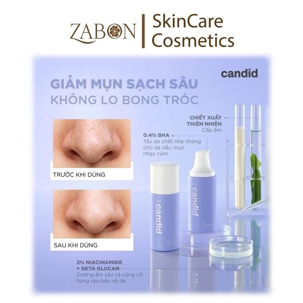 Bộ đôi hỗ trợ cải thiện da toàn diện Candid Retinol 1.0% 30ml & Hoạt chất BHA 100ml