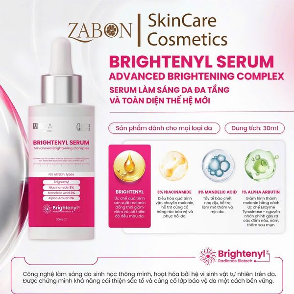 Serum sáng da đa tầng và toàn diện thế hệ mới MD CARE BRIGHTENYL SERUM ADVANCED BRIGHTENING COMPLEX 30ml