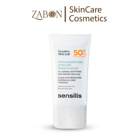 Kem chống nắng phổ rộng Sensilis Photocorrection [Pure Age Perfection 50+] kiểm soát nhờn cho da dầu mụn 40ml