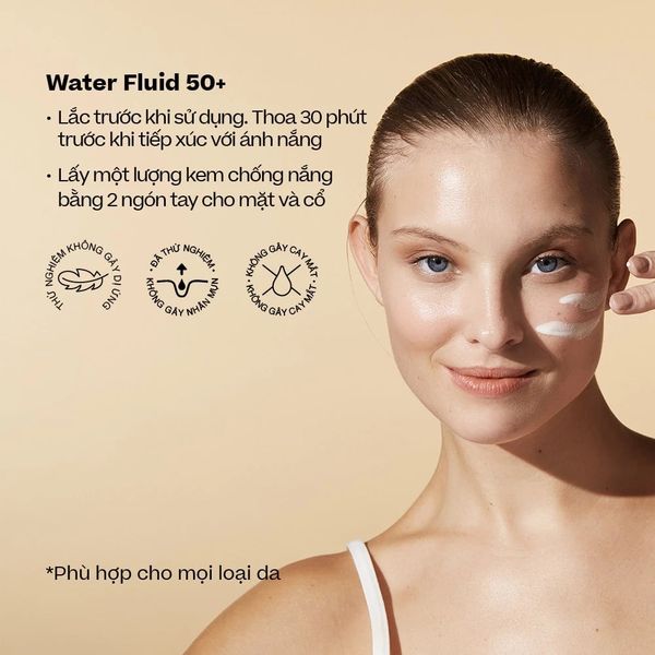 Sữa chống nắng Sensilis Water Fluid 50+ mỏng nhẹ vô hình bảo vệ cao 40ml