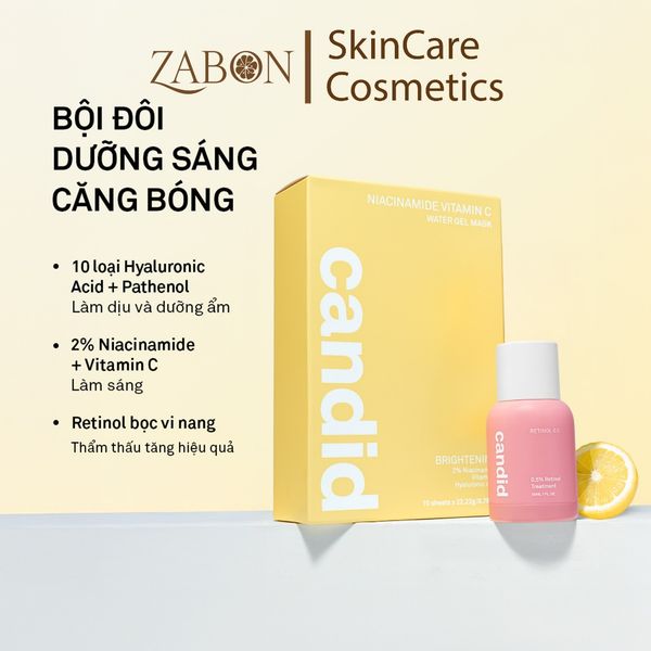 Mặt nạ Candid Niacinamide Vitamin C cấp ẩm, hỗ trợ làm sáng và cải thiện làn da (01 miếng)