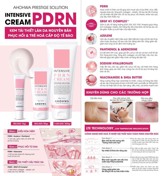 Kem dưỡng Ahohwa Intensive PDRN Cream phục hồi đa tầng 12g