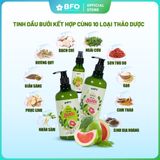  [TẶNG KEM XẢ 500ml] Dầu Gội Bưởi Kích Thích Mọc Tóc, Dưỡng Tóc, Phục Hồi Tóc Hư Tổn BFO Behair 500ml 