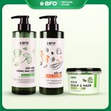  Combo Dầu Gội, Dầu Xả, Tẩy Tế Bào Chết Da Đầu Chiết Xuất Nông Sản Việt Gừng, Bưởi, Chanh | Làm Sạch, Nuôi Dưỡng Da Đầu 