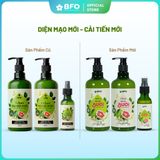  Combo Dầu Gội & Dầu Xả 500ml & Xịt Dưỡng Tóc 100ml Tinh Dầu Bưởi Kích Thích Mọc Tóc, Phục Hồi Tóc BFO Behair 