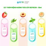  Combo 4 Xịt Thơm Miệng BFO Befresh 10ml Hương Trái Cây Tự Nhiên Lành Tính Cho Hơi Thở Thơm Mát Công nghệ Anh Quốc | Xịt Miệng 