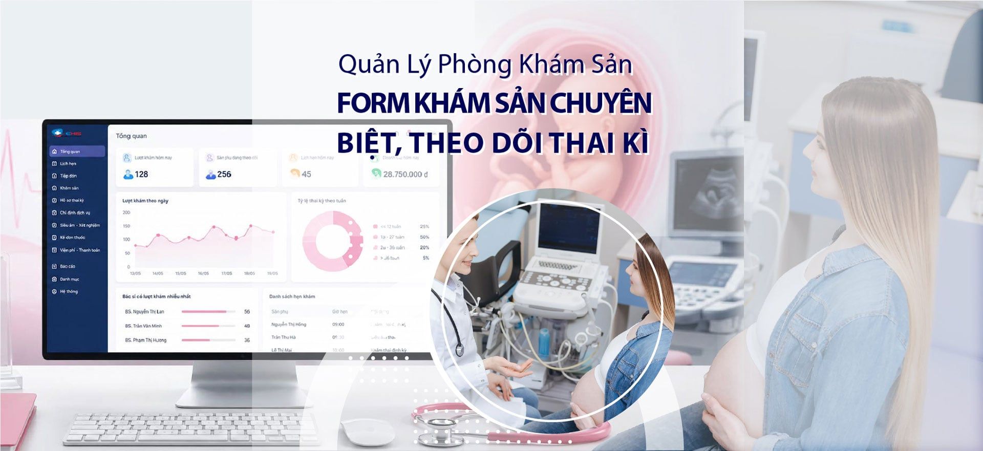  Phần Mềm Quản Lý Phòng Khám Sản Phụ Khoa E-Clinic: Tối Ưu Vận Hành, Chuẩn Hóa Quy Trình Chuyên Sâu 