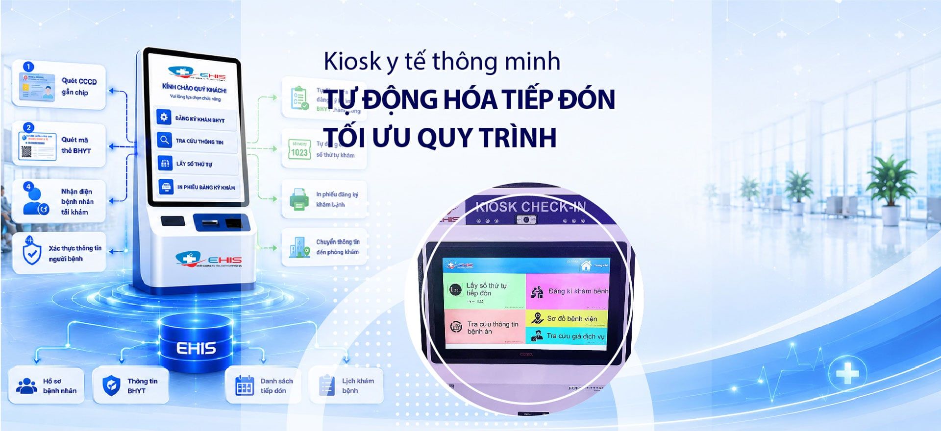  Hệ Thống Kiosk Tiếp Đón – Giải Pháp Mở Rộng Từ Phần Mềm Quản Lý Bệnh Viện Ehis 