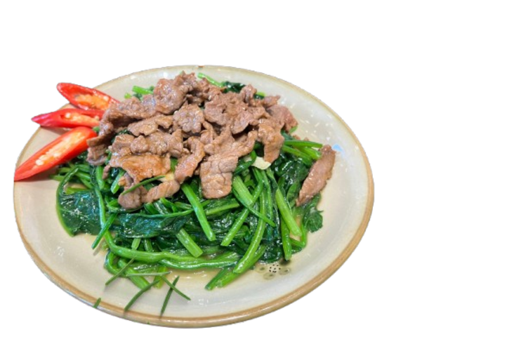  CẢI BÓ XÔI XÀO TỎI / XÀO BÒ 