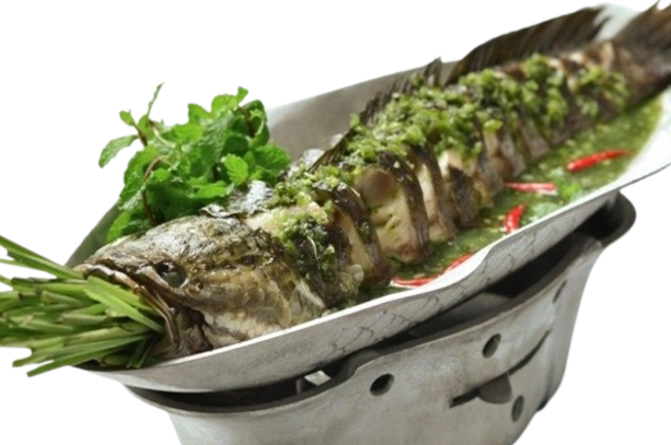  CÁ LÓC HẤP CUỐN BÁNH TRÁNG 