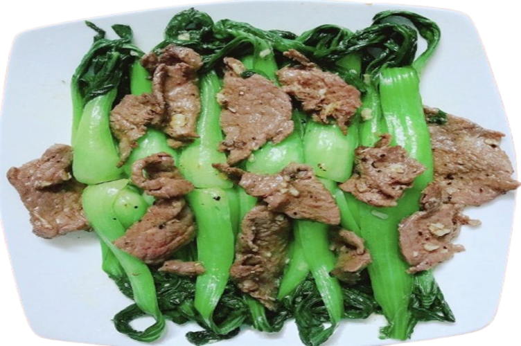  CẢI THÌA XÀO TỎI / XÀO BÒ 