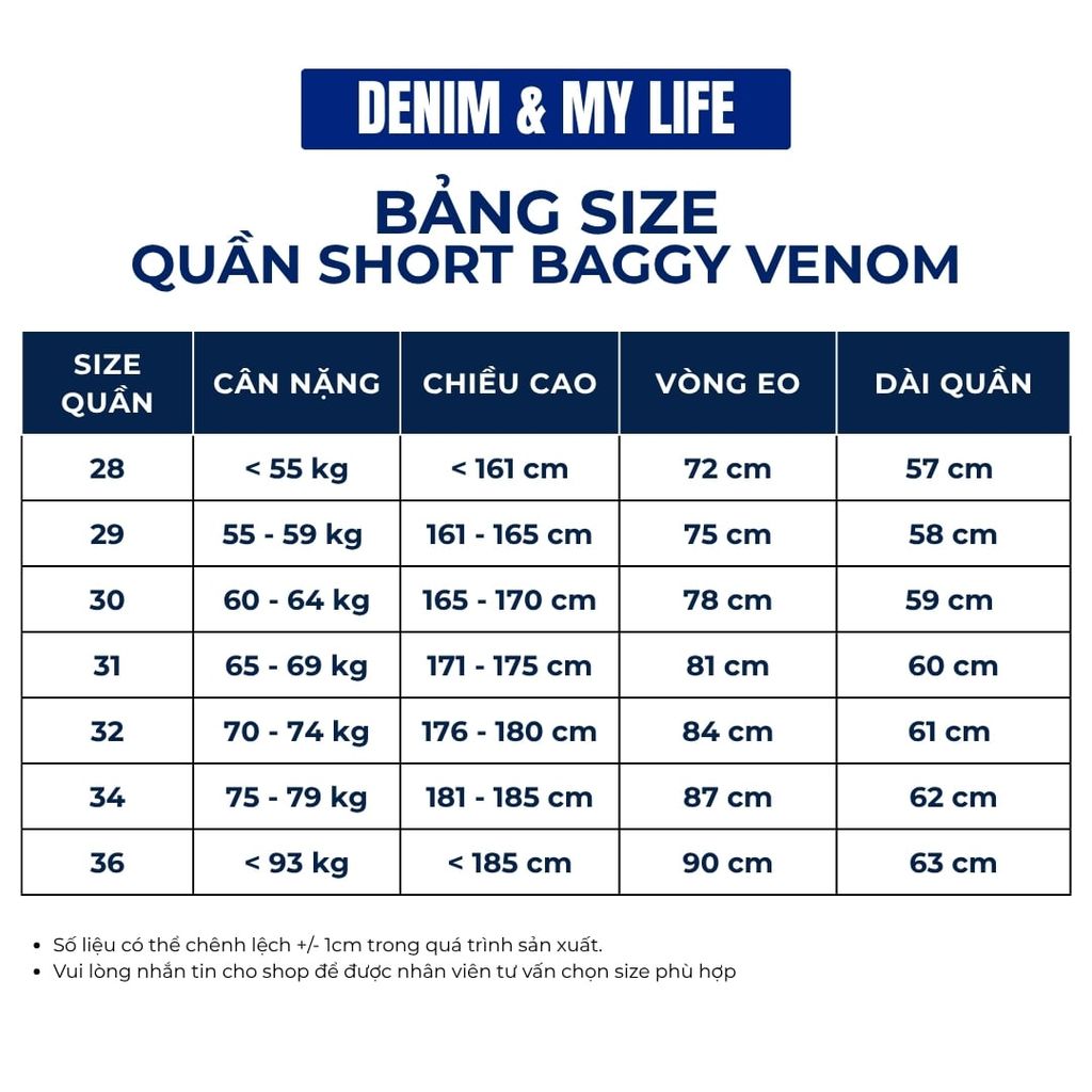 (QSJ02) Quần Short Denim Baggy Venom