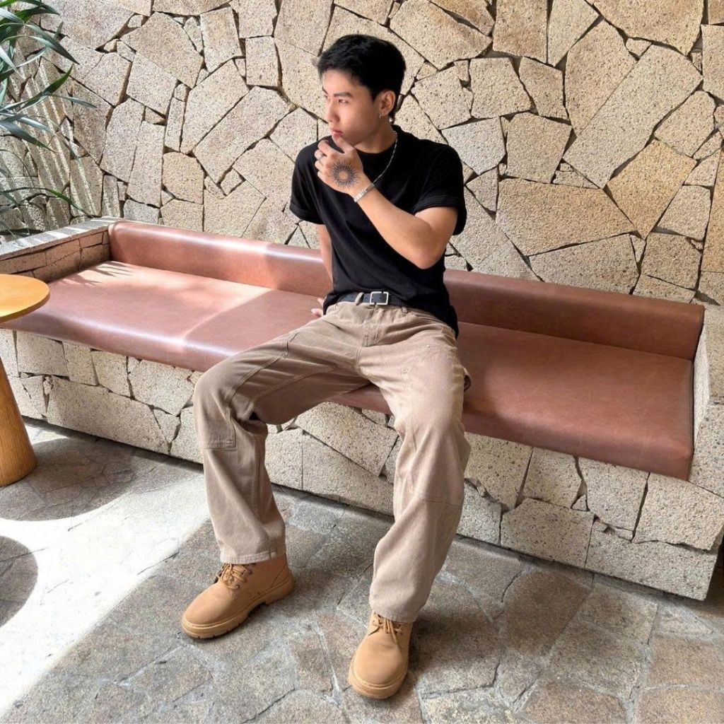 Quần jeans Double Knee DENIM & MY LIFE Chất Denim Cotton cao cấp ,form suông (QJ03)