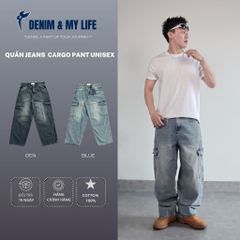 Quần jeans CARGO PANT DENIM & MY LIFE UNISEX BLUE (QJ15)