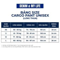 Quần jeans CARGO PANT DENIM & MY LIFE UNISEX (QJ14)