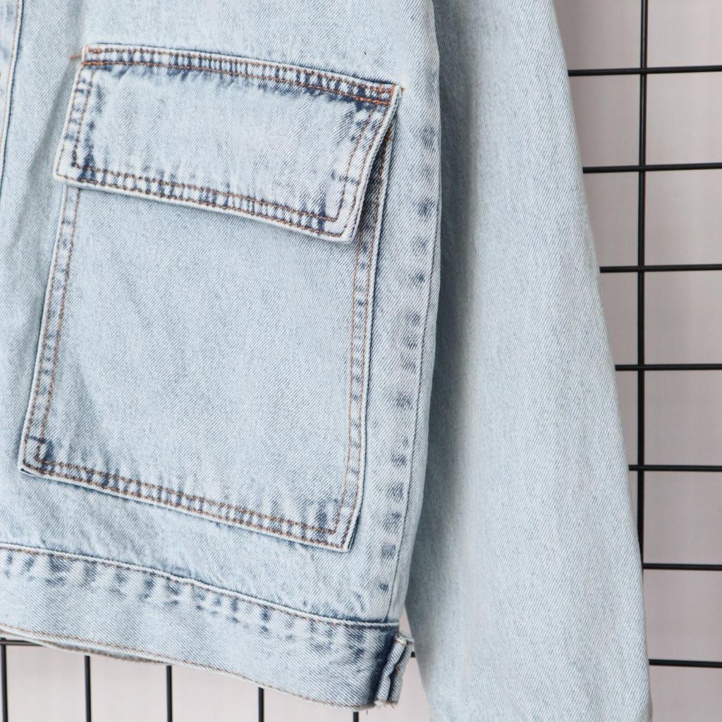 URBAN LIGHT BLUE JACKET, Denim Nam Nữ Phong Cách Streetwear Trẻ Trung Cá Tính (AJ20)