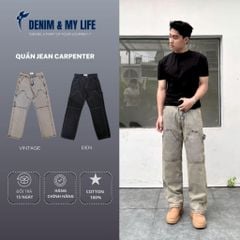 QUẦN CARPENTER JEAN DENIM & MY LIFE , ĐƯỜNG MAY NỔI BẬT, CHẤT DENIM DÀY CHUẨN TREND (QJ18)