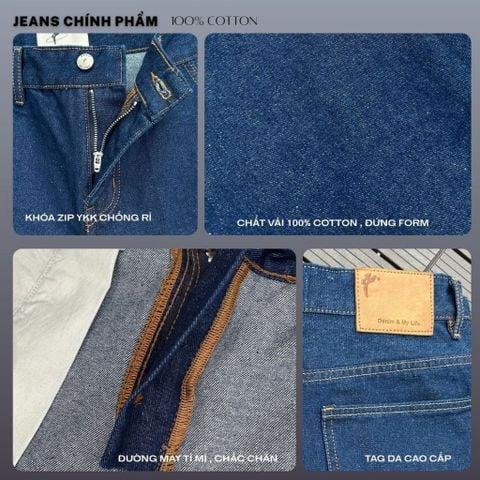 Quần Jeans Form Regular DENIM & MY LIFE Chất Denim Cotton Cao Cấp (QJ01)