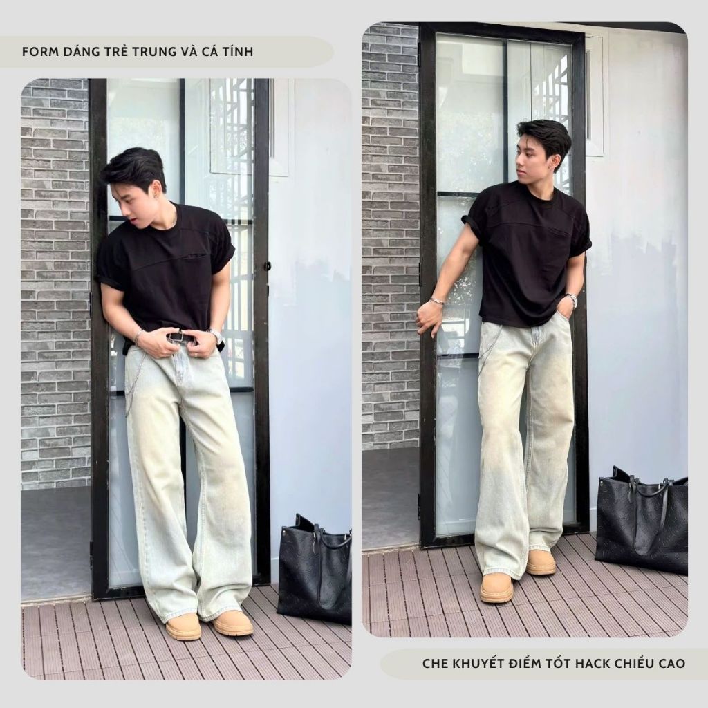 Quần Jeans Wide Leg Unisex Ống Rộng DENIM MY LIFE (QJ23.1)